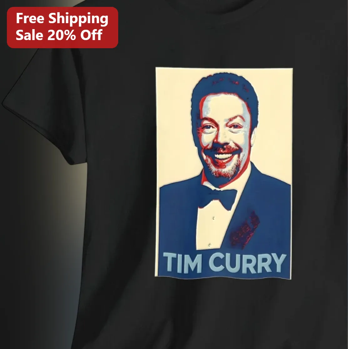 Tim Curry Tee Retro Pop Art Actor Portrait T-Shirt Gift for Cult Movie Fans