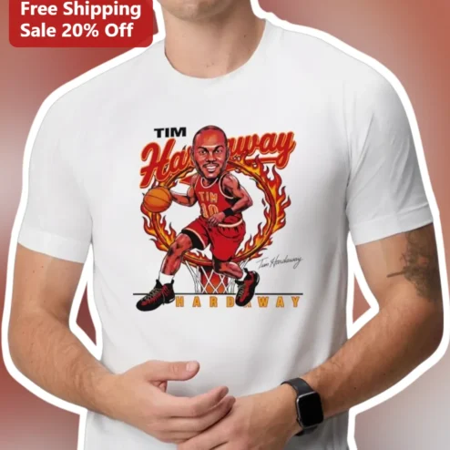 Tim Hardaway Basketball Legend Vintage Retro Graphic Tee for Men