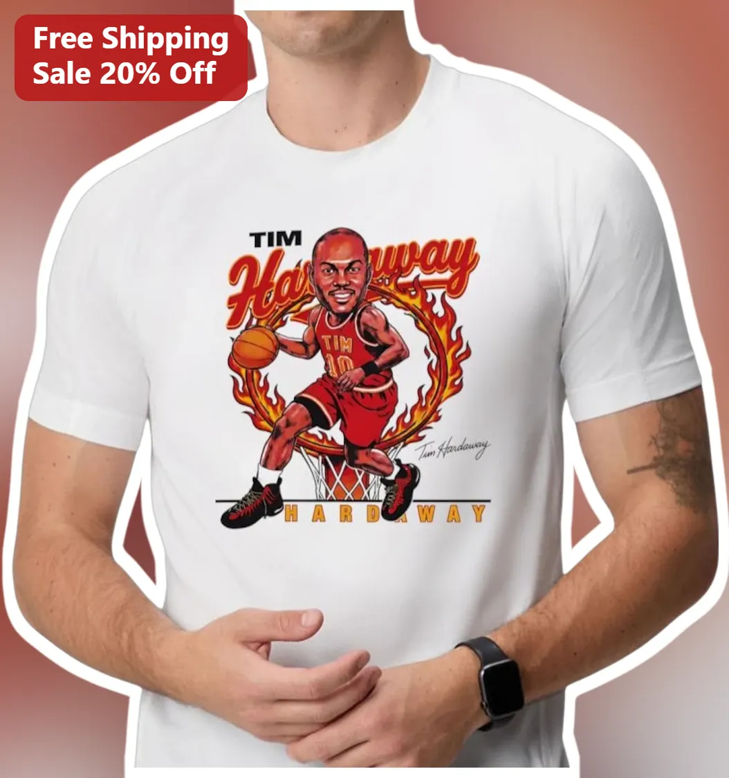 Tim Hardaway Basketball Legend Vintage Retro Graphic Tee for Men