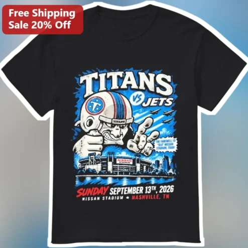 Titans vs Jets Week 1 2026 Nissan Stadium Nashville TN Vintage Football Tee