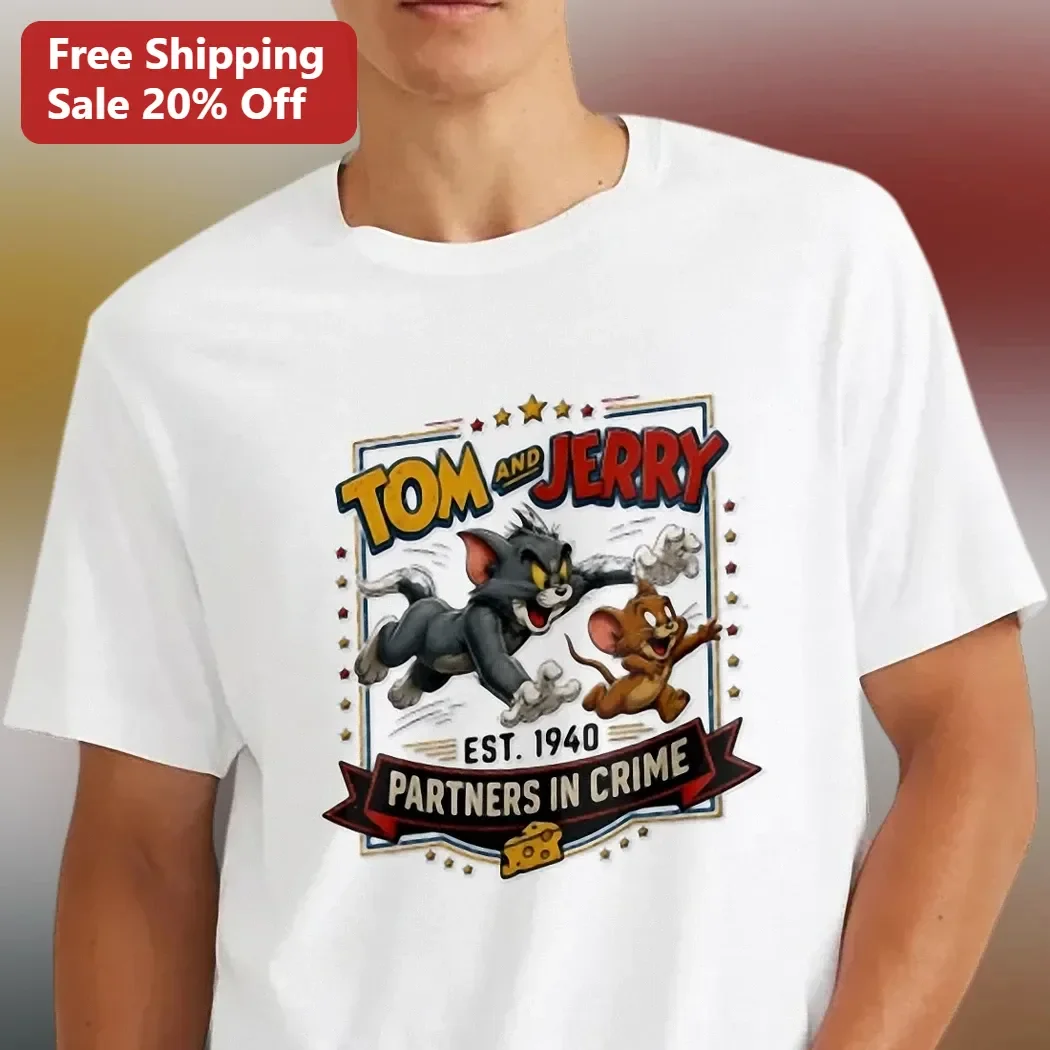 Tom and Jerry Partners in Crime Est 1940 Vintage Graphic Tee