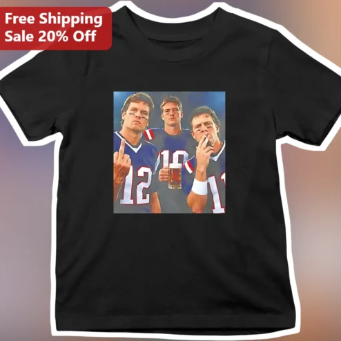 Tom Brady Funny Football Parody Graphic Tee for Men Women NFL Fans