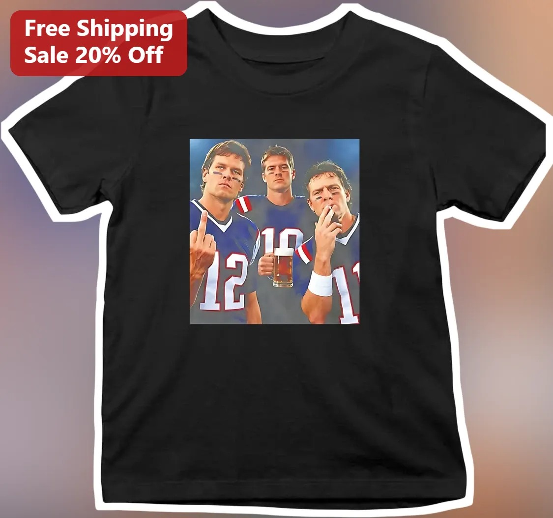 Tom Brady Funny Football Parody Graphic Tee for Men Women NFL Fans