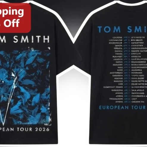 Tom Smith European Tour 2026 Graphic Tee Editors Band Merch