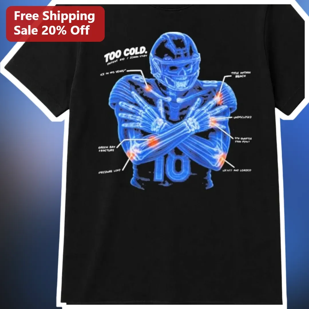 Too Cold. Patrick Mahomes X-Ray Football Player Graphic Tee