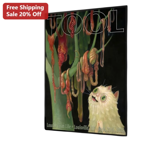 TOOL Louder Than Life Louisville KY Sept 20th 2026 Surreal Cat Art Poster