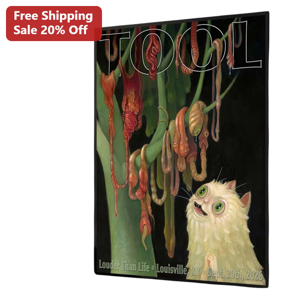 TOOL Louder Than Life Louisville KY Sept 20th 2026 Surreal Cat Art Poster