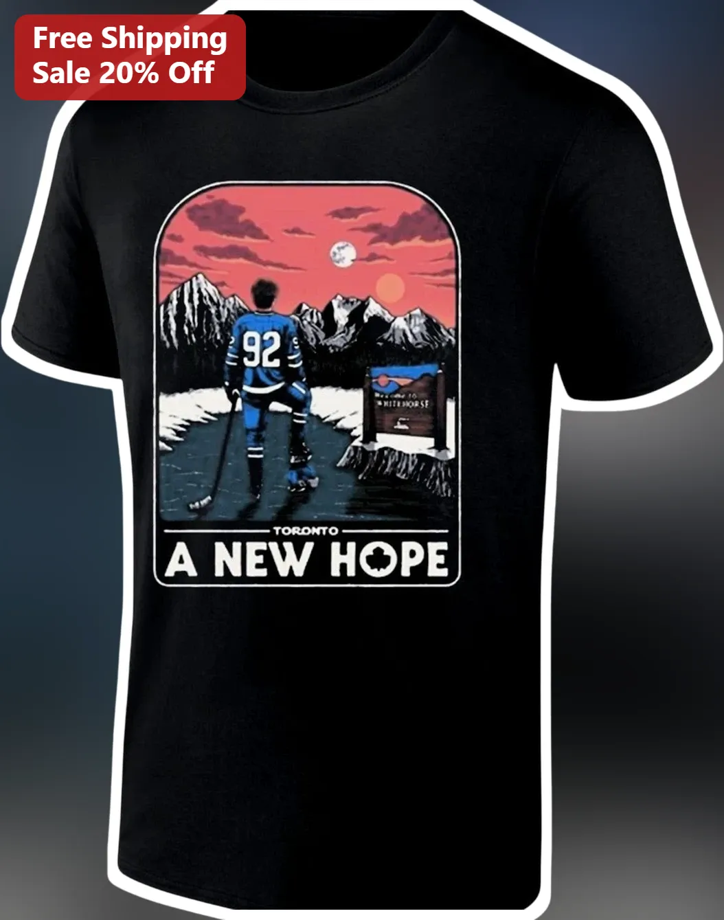 Toronto A New Hope Tee John Tavares Star Wars Parody Retro Hockey Graphic Shirt