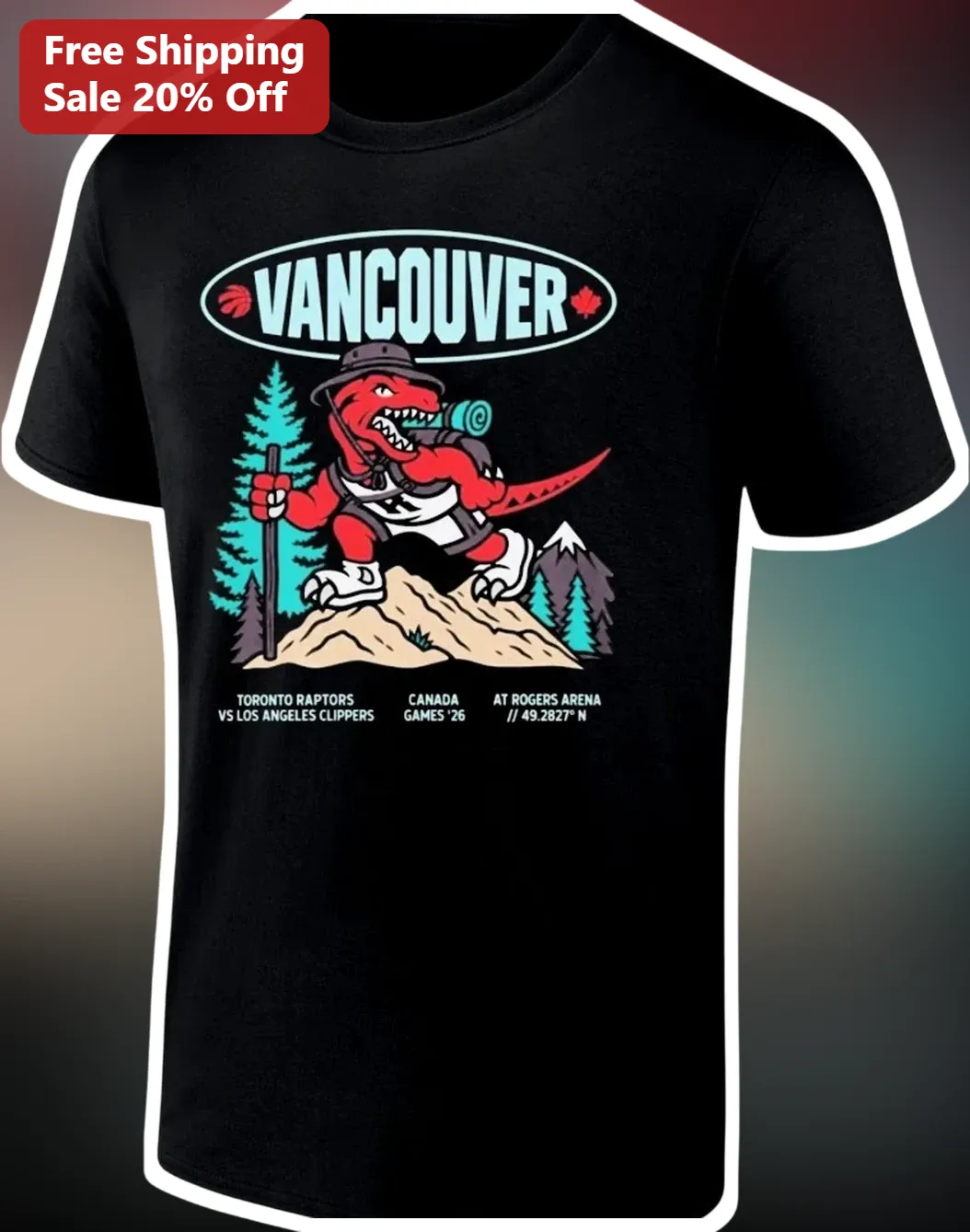 Toronto Raptors vs LA Clippers Vancouver NBA Canada Series Tee