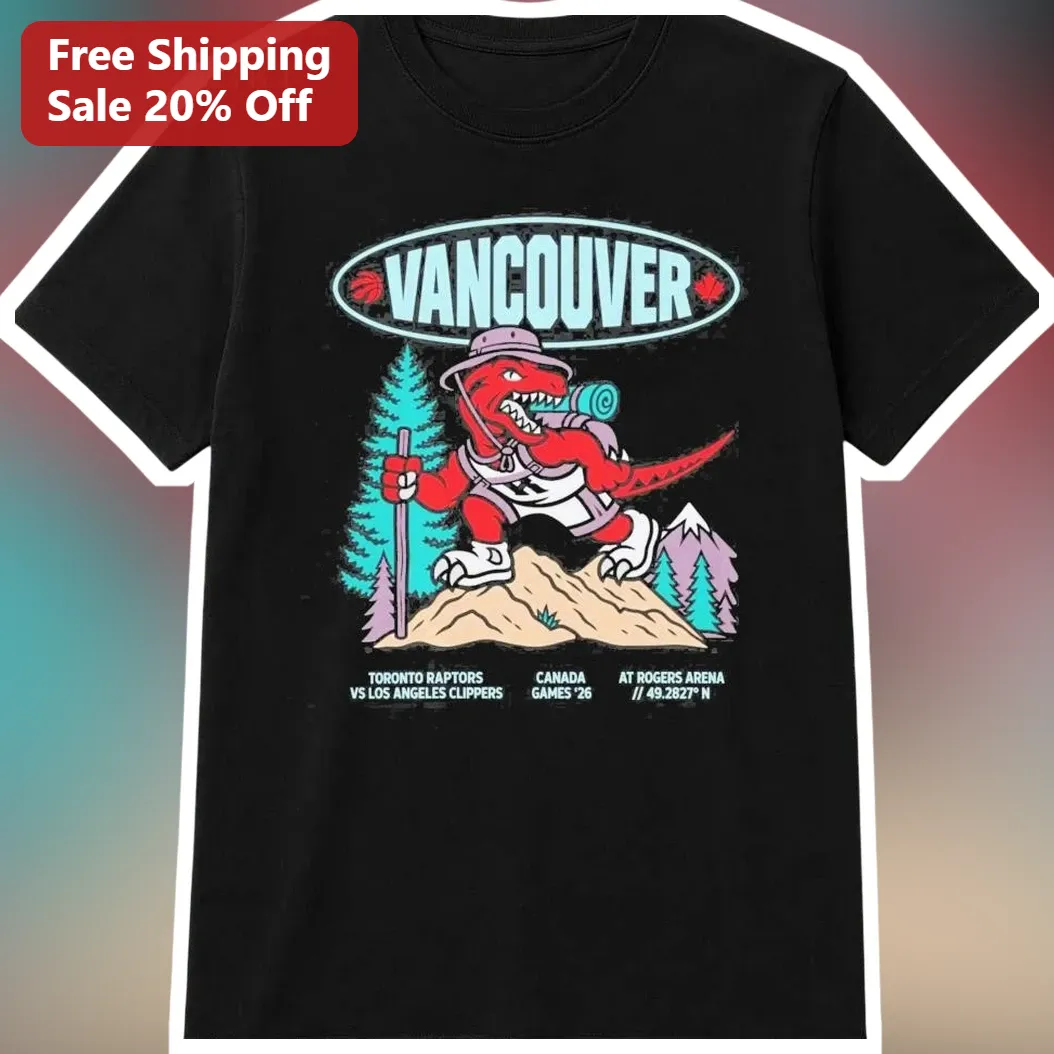 Toronto Raptors vs LA Clippers Vancouver NBA Canada Series Tee Rogers Arena Vintage Bootleg