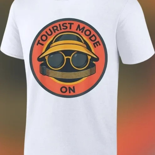 Tourist Mode On Graphic Tee Funny Travel Vacation Shirt for Holiday