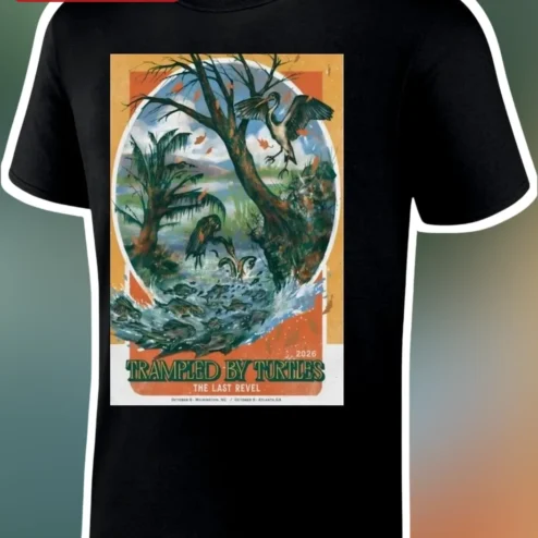Trampled by Turtles The Last Revel Vintage Concert Poster Graphic Tee Folk Band Merch Gift