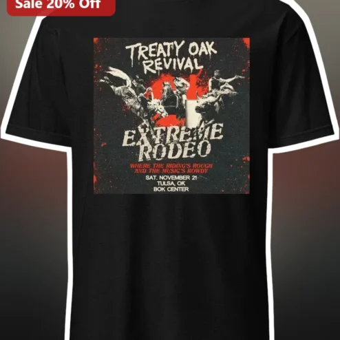 Treaty Oak Revival Extreme Rodeo Tee Texas Country Rock Band Merch