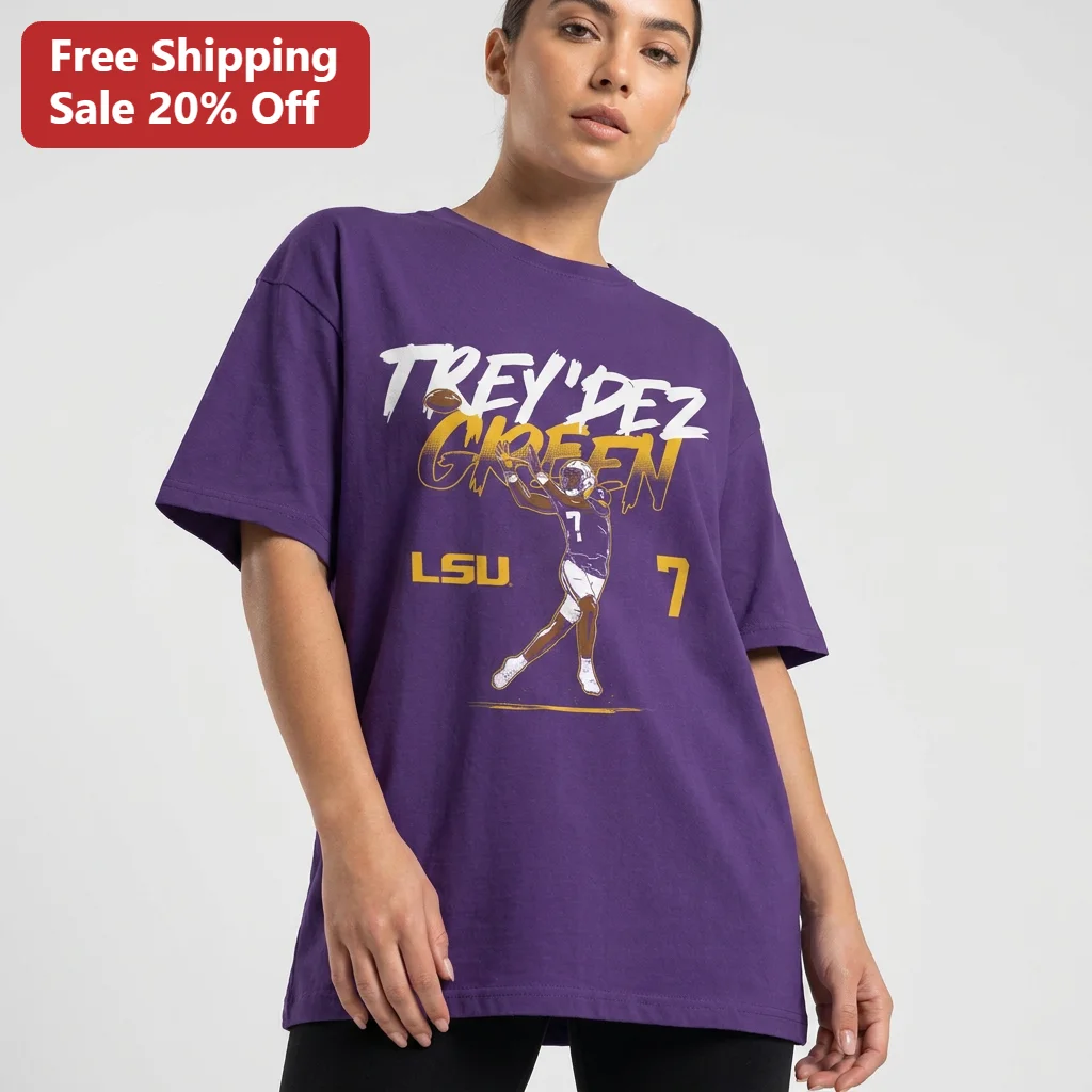 Trey'Dez Green LSU 7 Tee, LSU Tigers Football Fan Gift for College Football Season