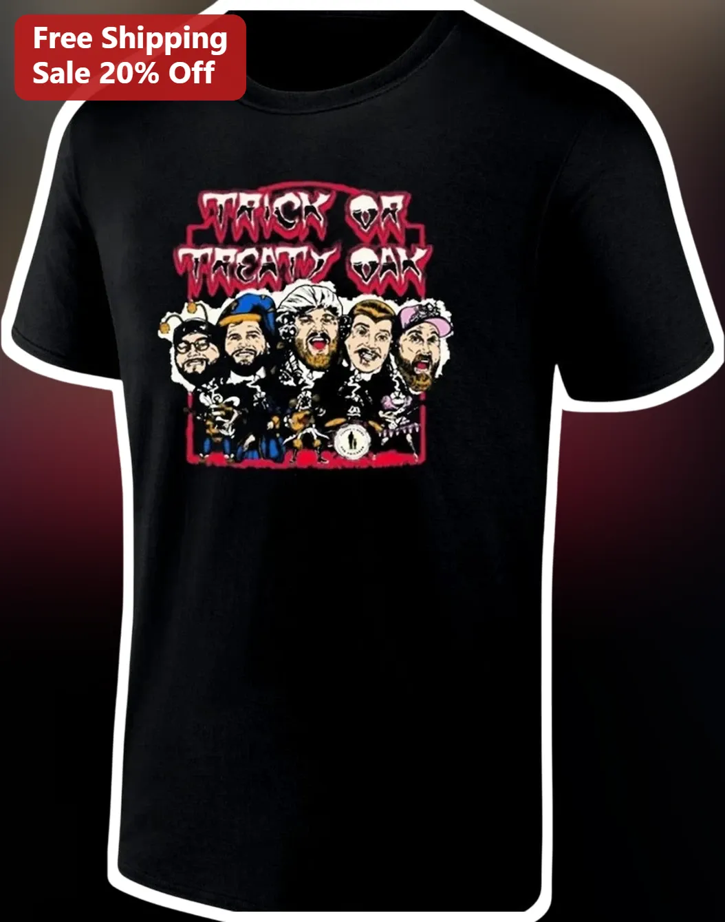Trick or Treaty Oak Halloween Graphic Tee for Men Women