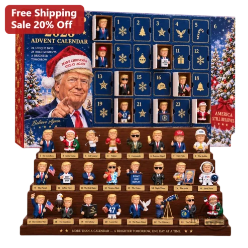 Trump 2026 Advent Calendar Ornament Make Christmas Great Again Believe Again America Still Believes Donald Trump Holiday Keepsake Gift