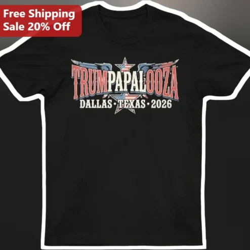 TRUMPAPALOOZA Dallas Texas 2026 Tee Donald Trump Vintage Concert Style Graphic Shirt