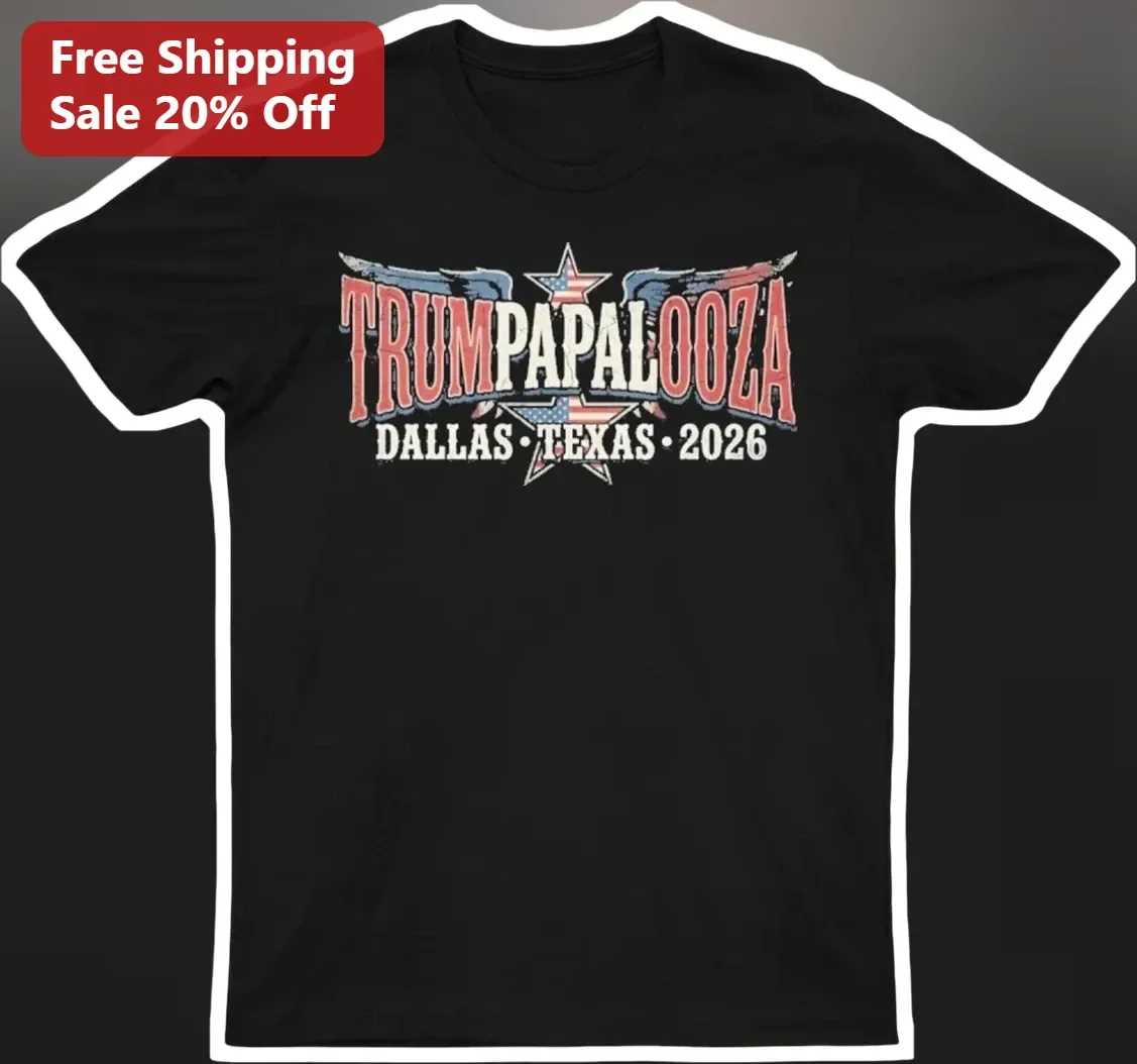 TRUMPAPALOOZA Dallas Texas 2026 Tee Donald Trump Vintage Concert Style Graphic Shirt