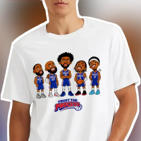 Trust The Process Philadelphia 76ers NBA Players Graphic Tee