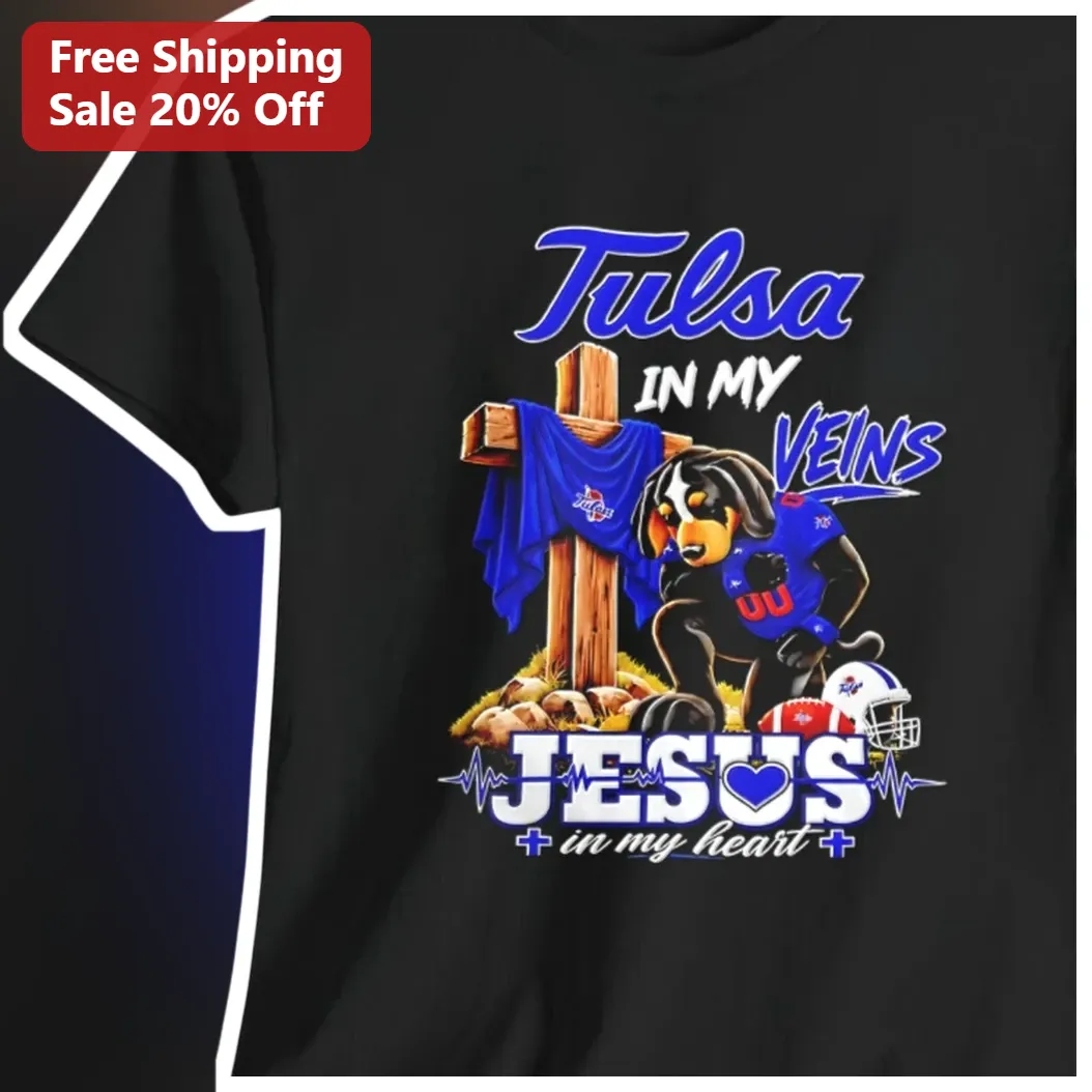 Tulsa In My Veins Jesus In My Heart Christian Faith Graphic Tee For Men Women