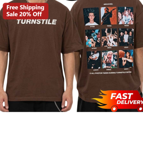 Turnstile Archived Photo Band Tee, Vintage Hardcore Punk Concert Graphic Shirt