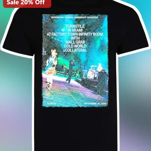 Turnstile Miami Factory Town Infinity Room Concert Tee