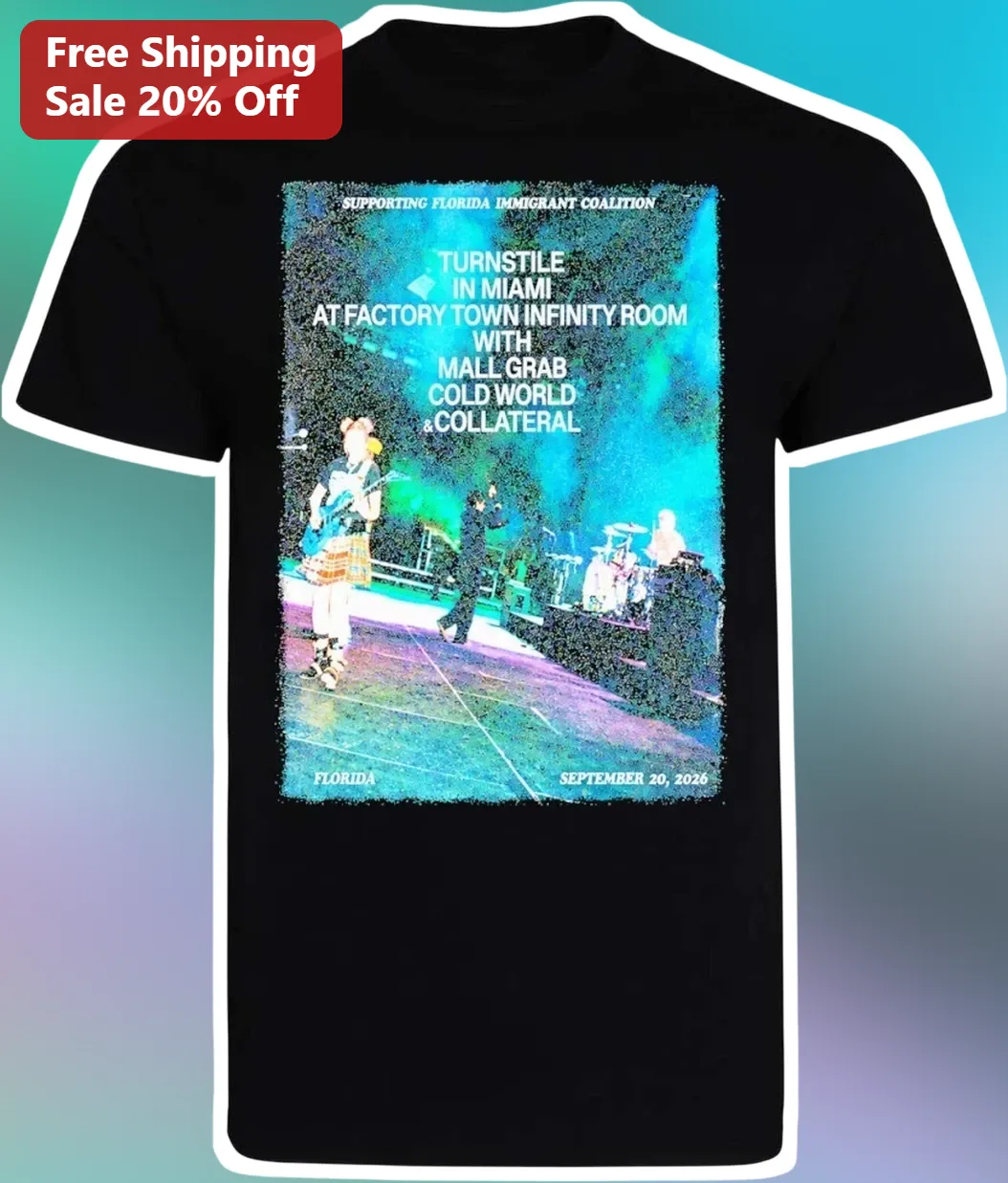 Turnstile Miami Factory Town Infinity Room Concert Tee