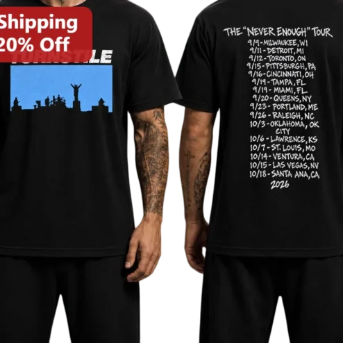 Turnstile Never Enough Tour Tee Baltimore Hardcore Punk Band Graphic Shirt