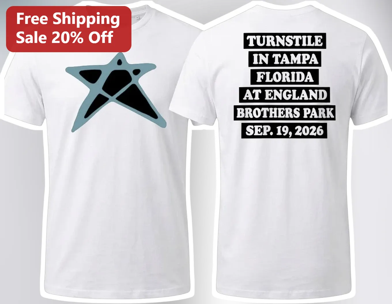 Turnstile Tampa Florida England Brothers Park Sep 19 2026 Graphic Tee