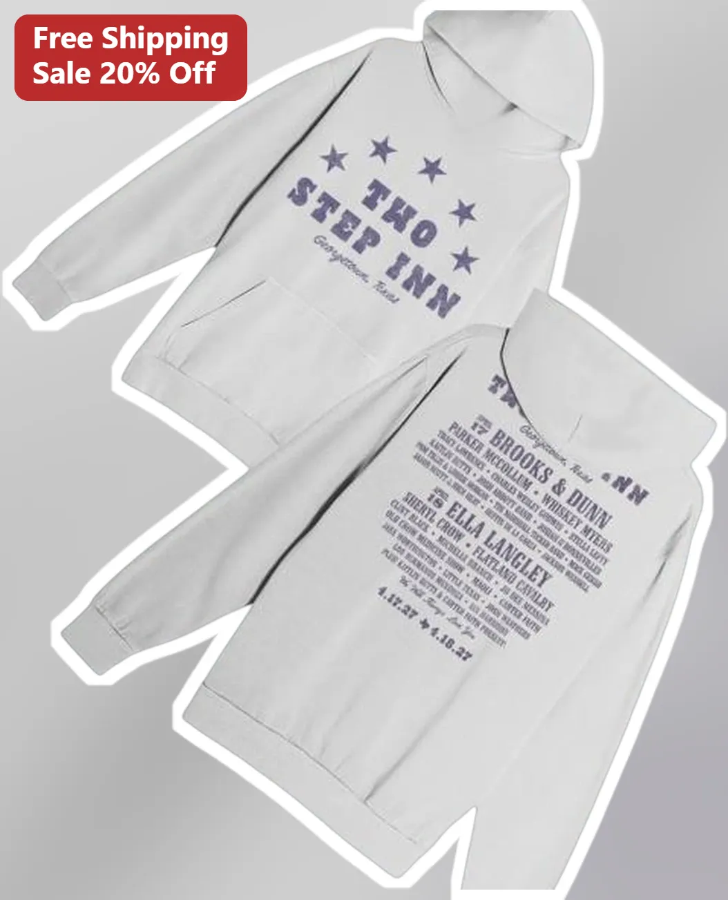 TWO STEP INN Hoodie Vintage Concert Tour Poster Merch Gift available at our Chicago, Illinois warehouse