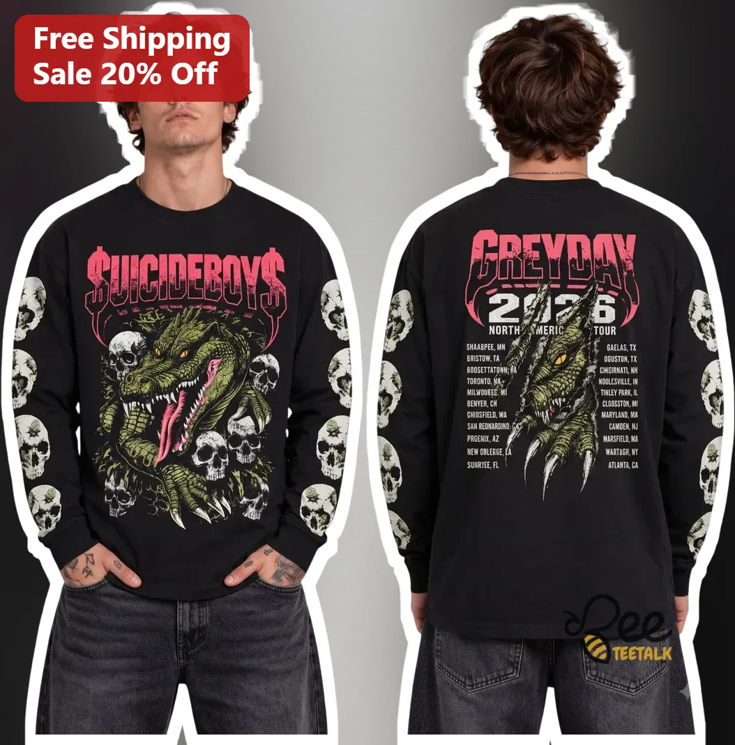 $UICIDEBOY$ GREYDAY 2026 North American Tour Long Sleeve Tee