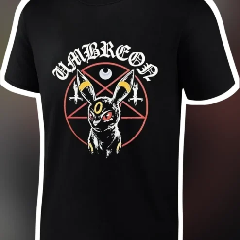 Umbreon Occult Pentagram Dark Type Eeveelution Graphic Tee for Men Women
