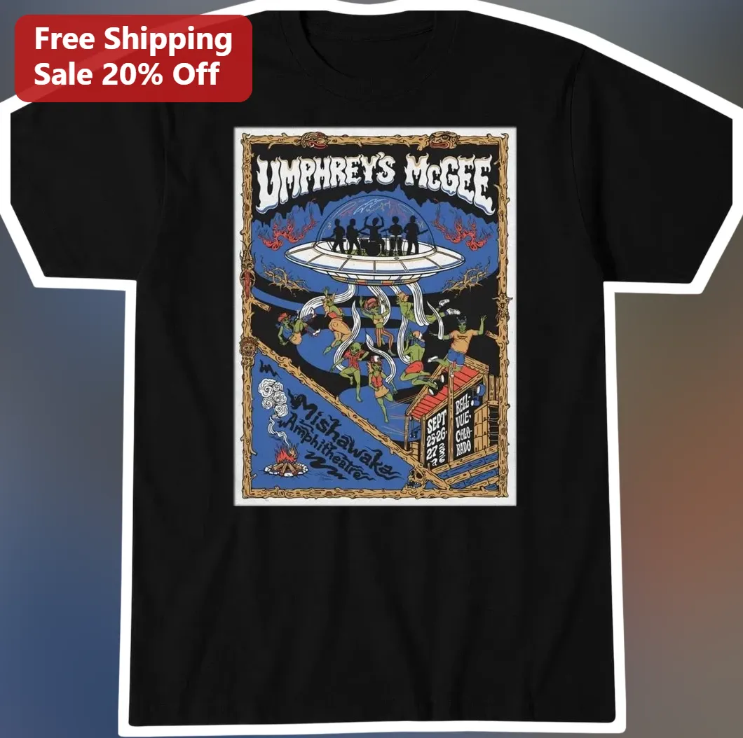 Umphrey's McGee Mishawaka Amphitheatre Psychedelic UFO Tee
