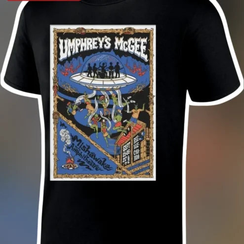 Umphrey's McGee Mishawaka Amphitheatre Tee Psychedelic Jam Band Concert Shirt