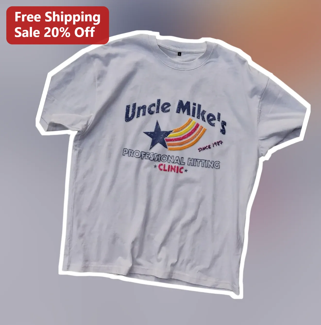 Uncle Mike's Professional Hitting Clinic Since 1979 Vintage Baseball Tee