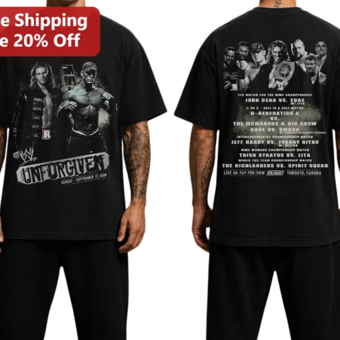 Unforgiven 2006 Cena vs Edge WWE Vintage Wrestling Tee