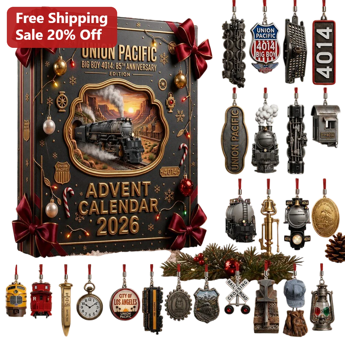 Union Pacific Big Boy 85th Anniversary Edition Ornament Train Collector Gift