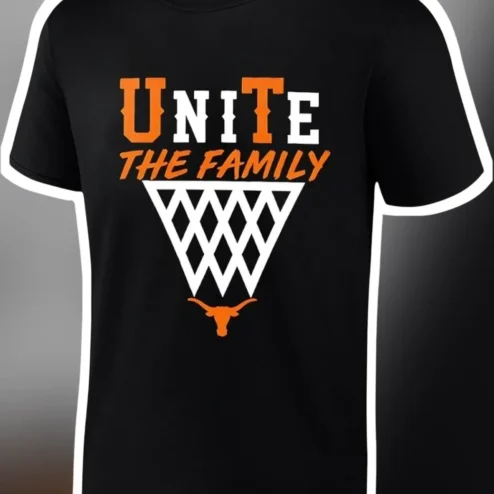 Unite The Family Texas Longhorns Basketball Graphic Tee For Men Women