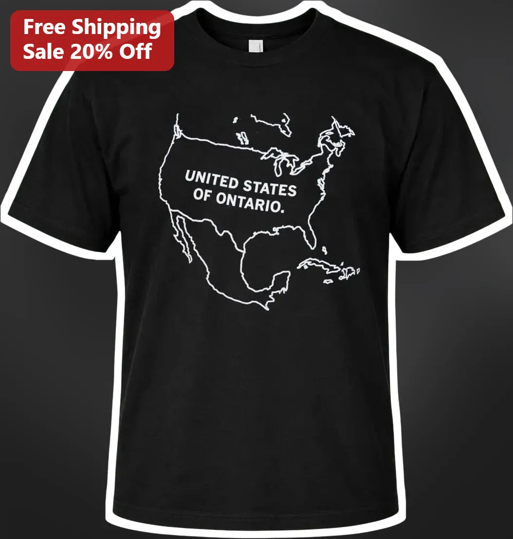 United States of Ontario Funny Geography Humor Tee for Canadians and Ontarians