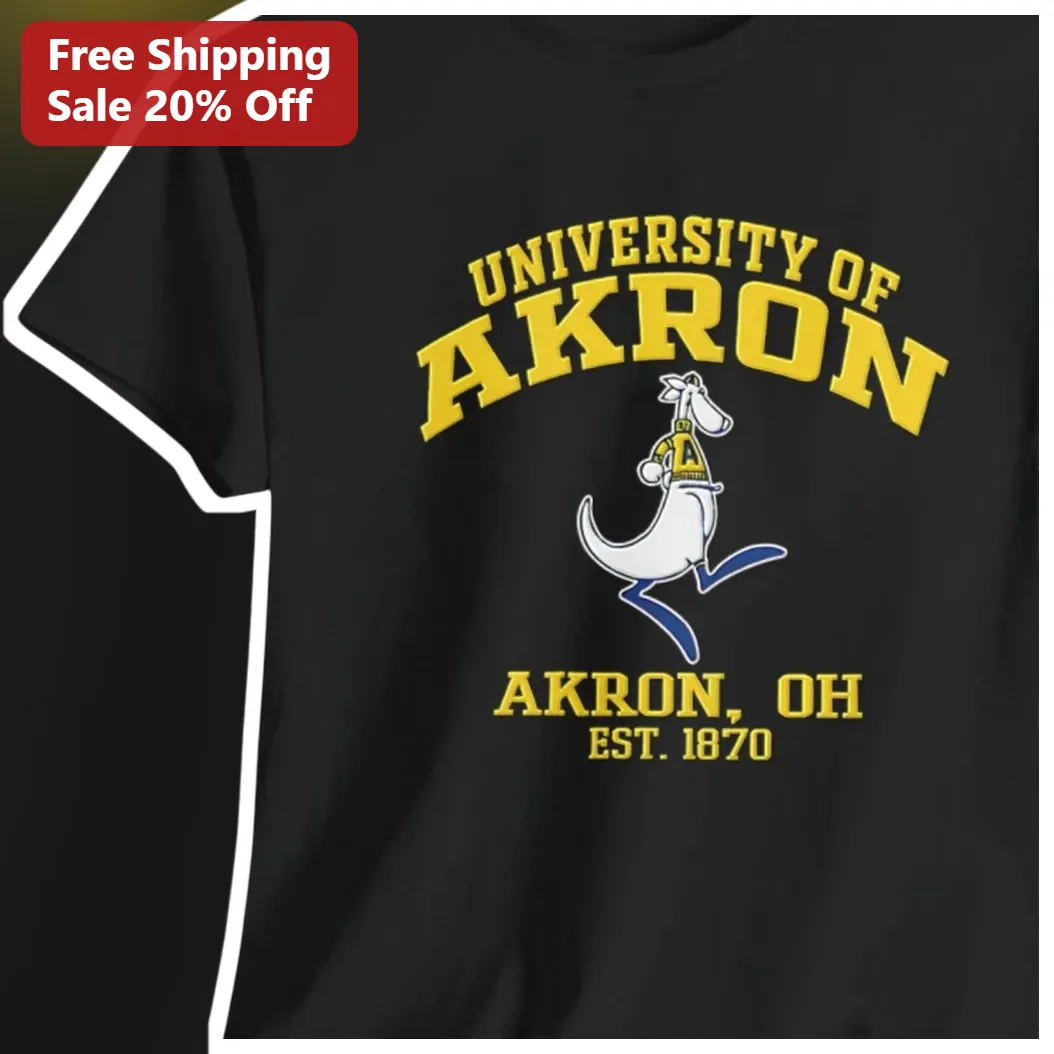 University of Akron Tee Est. Akron Ohio UA Zips Vintage Collegiate Graphic Shirt