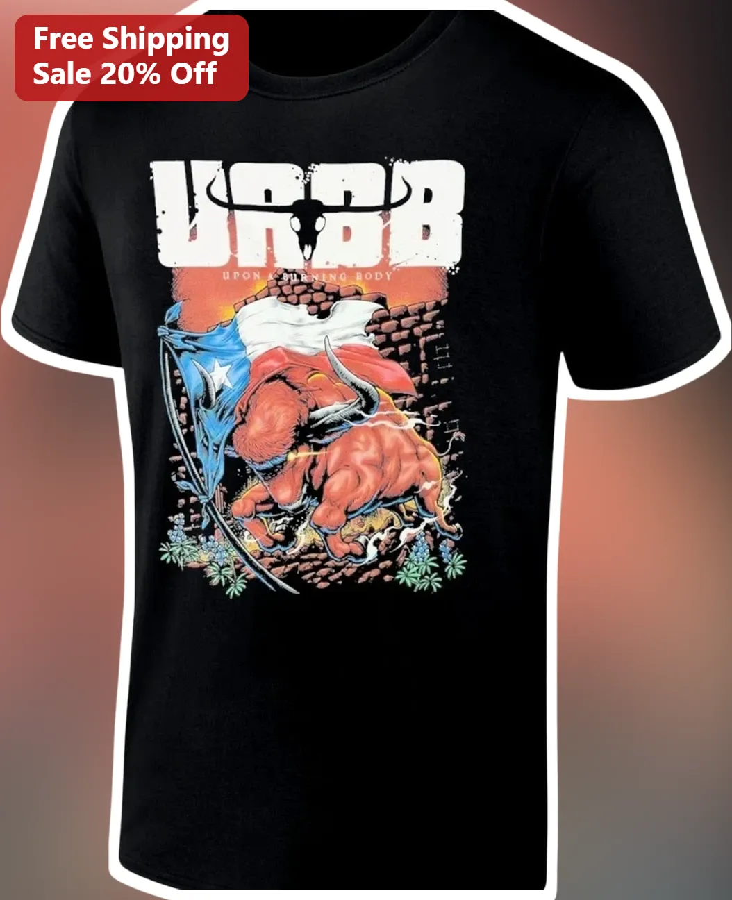 Upon A Burning Body URBB Texas Bull Graphic Tee