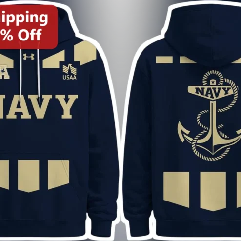US Navy USAA Pullover Hoodie Collegiate Anchor Graphic Sweatshirt for Men Women Military Gift