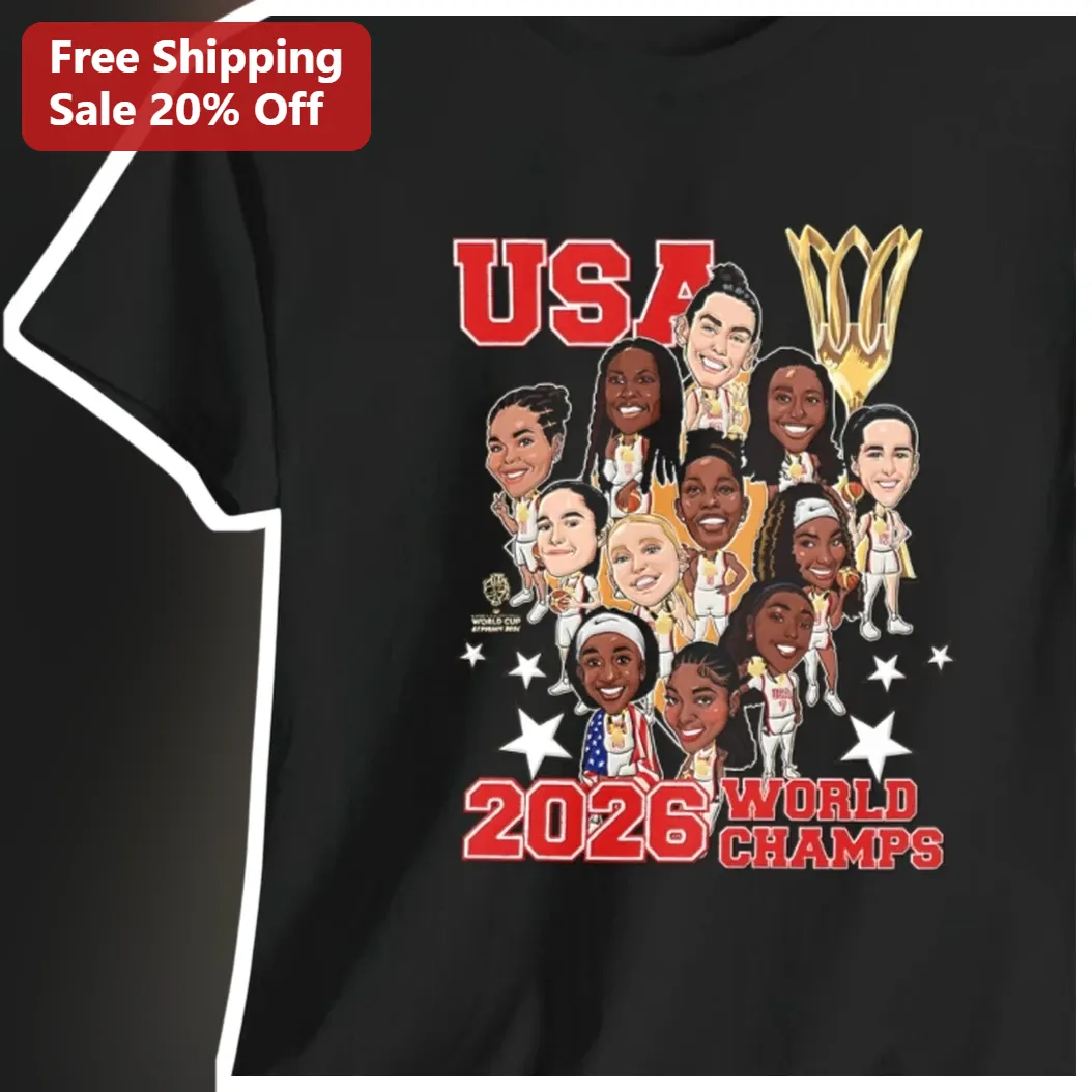 USA 2026 World Cup Champions USWNT Soccer Fan Graphic Tee