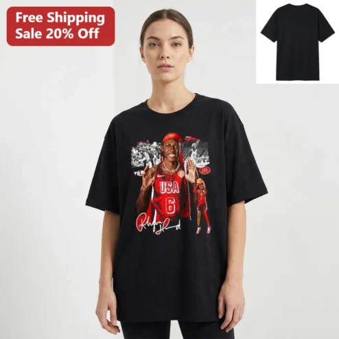 USA 6 Brionna Jones Basketball Tee, Team USA Women's Basketball Fan Gift