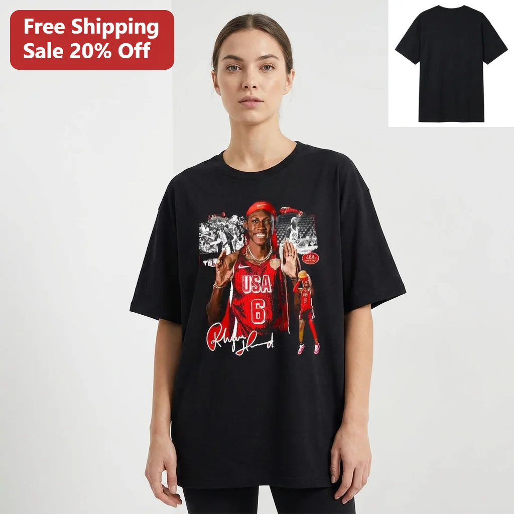 USA 6 Brionna Jones Basketball Tee, Team USA Women's Basketball Fan Gift
