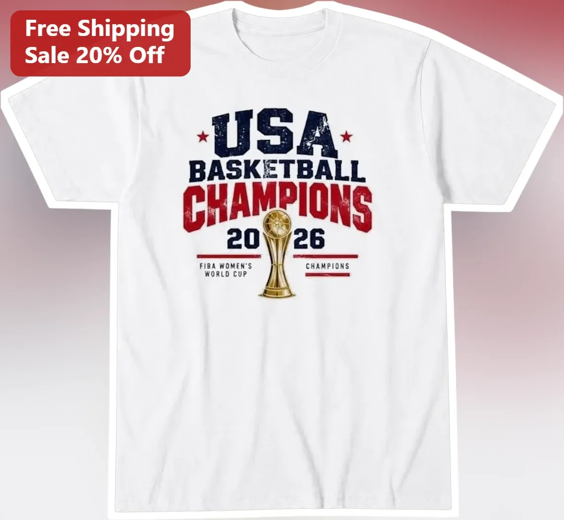 USA Basketball Champions 2026 FIBA Women's World Cup Tee Vintage Team USA Gold Medal Graphic Shirt