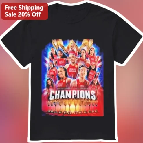 USA Champions Tee Women's Basketball Team Victory Graphic Shirt