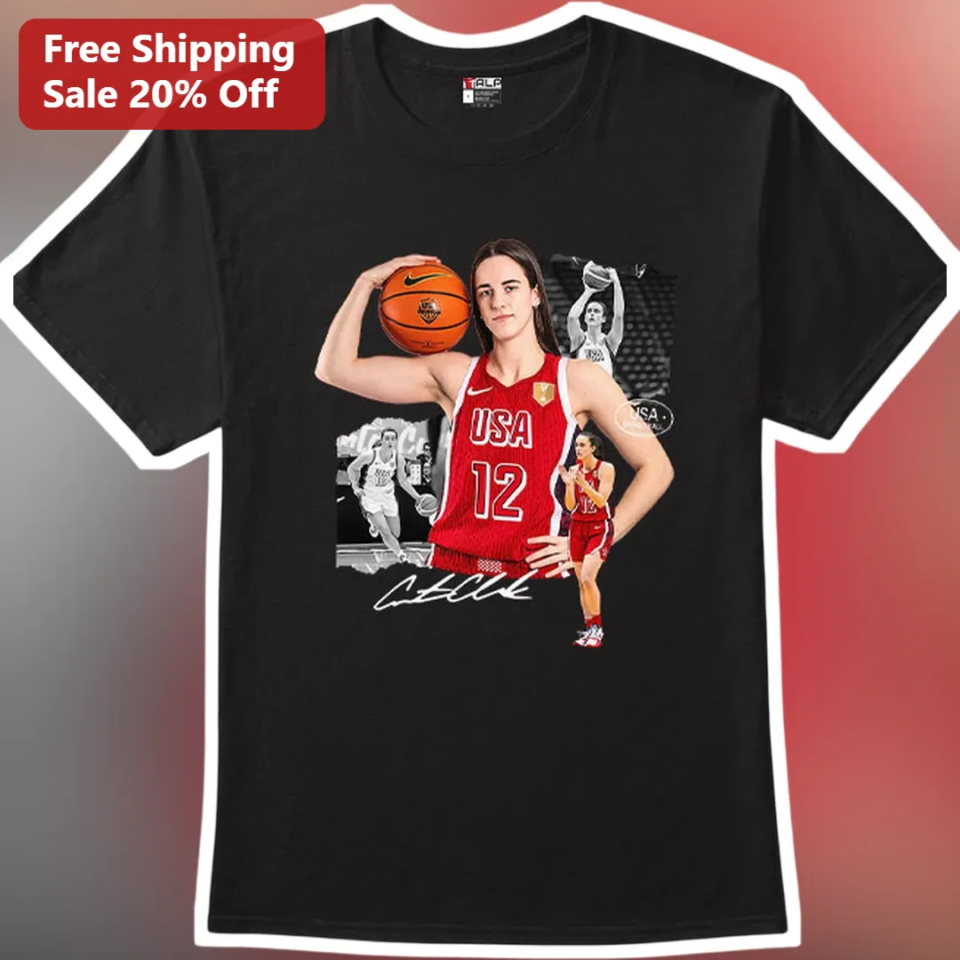 USA Sabrina Ionescu Basketball Player Graphic Tee Team USA WNBA Fan Gear
