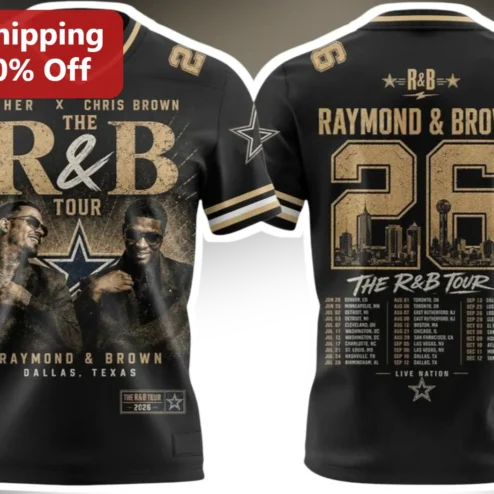 Usher X Chris Brown The R&B Tour Raymond Brown Jersey