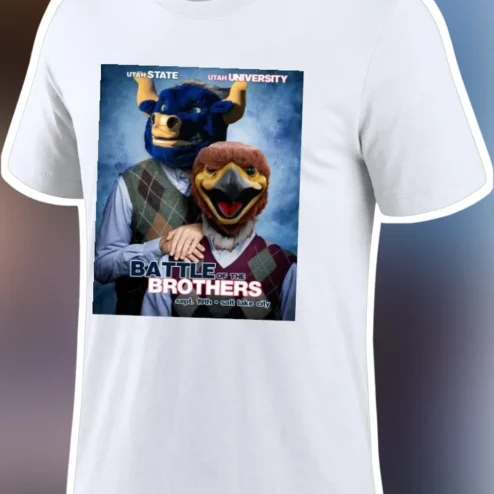Utah State vs Utah University Battle of the Brothers Mascot Tee